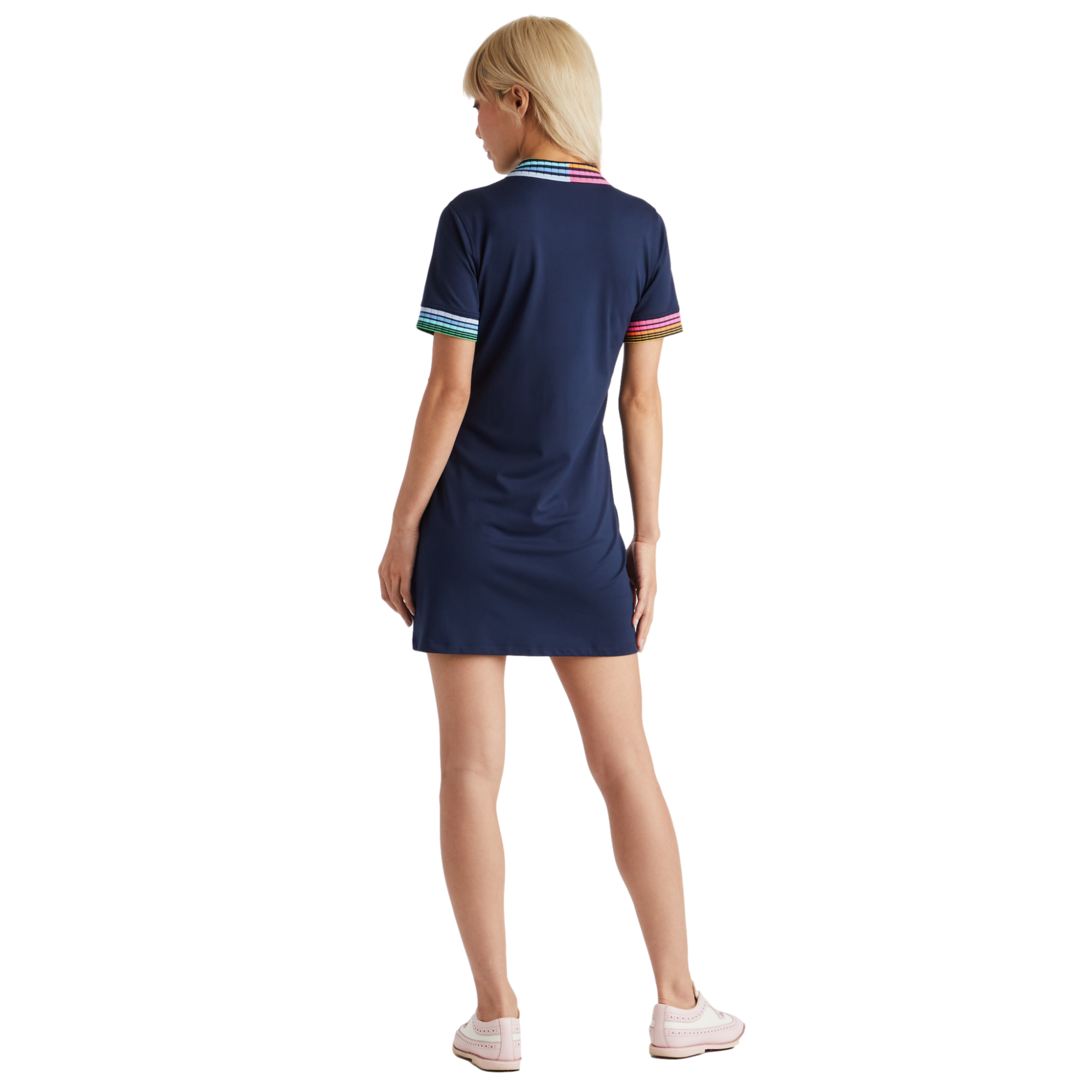 Pleated Tech Women's Short Sleeve Golf Dress