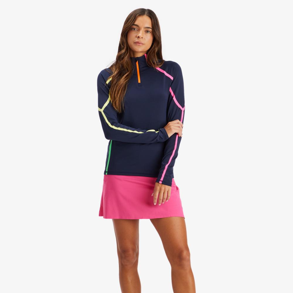 Color-Blocked Jersey Quarter Zip Pull Over