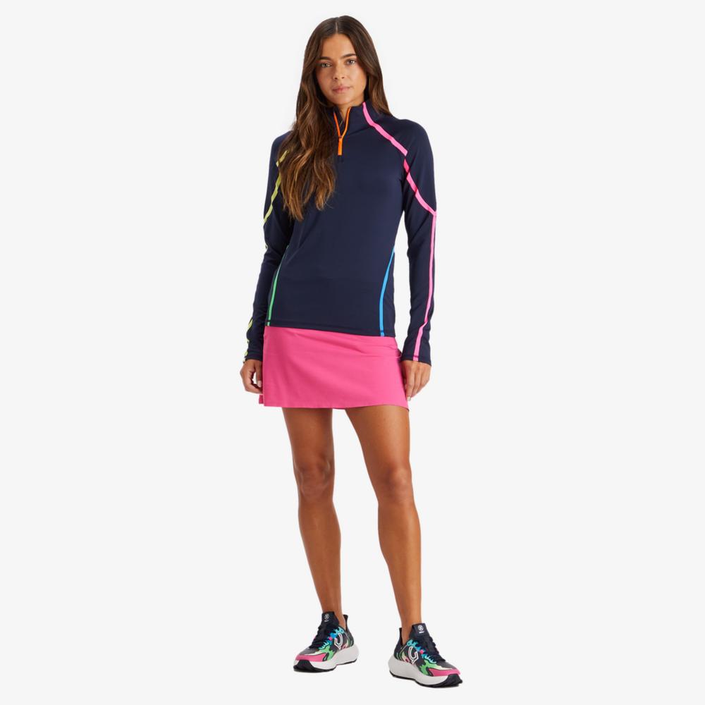 Color-Blocked Jersey Quarter Zip Pull Over
