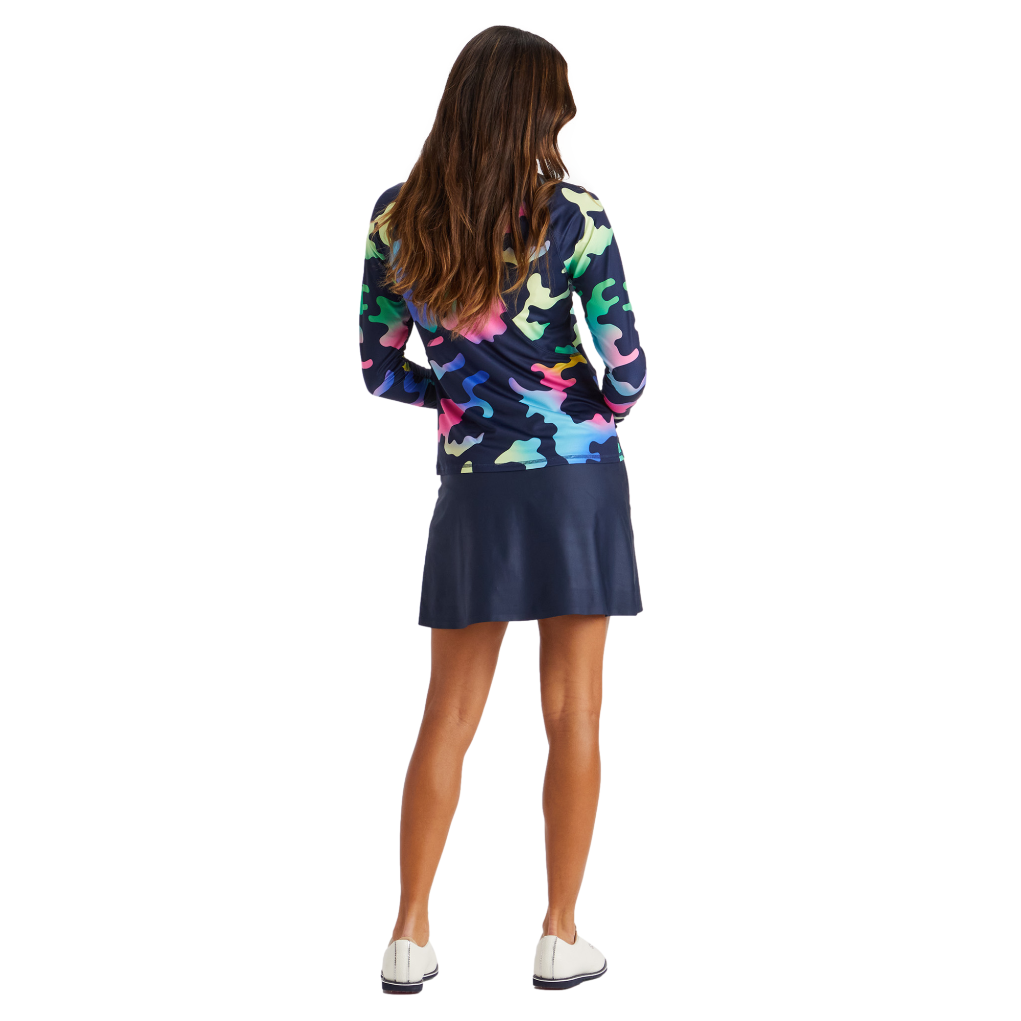 Gradient Camo Quarter Zip Pull Over