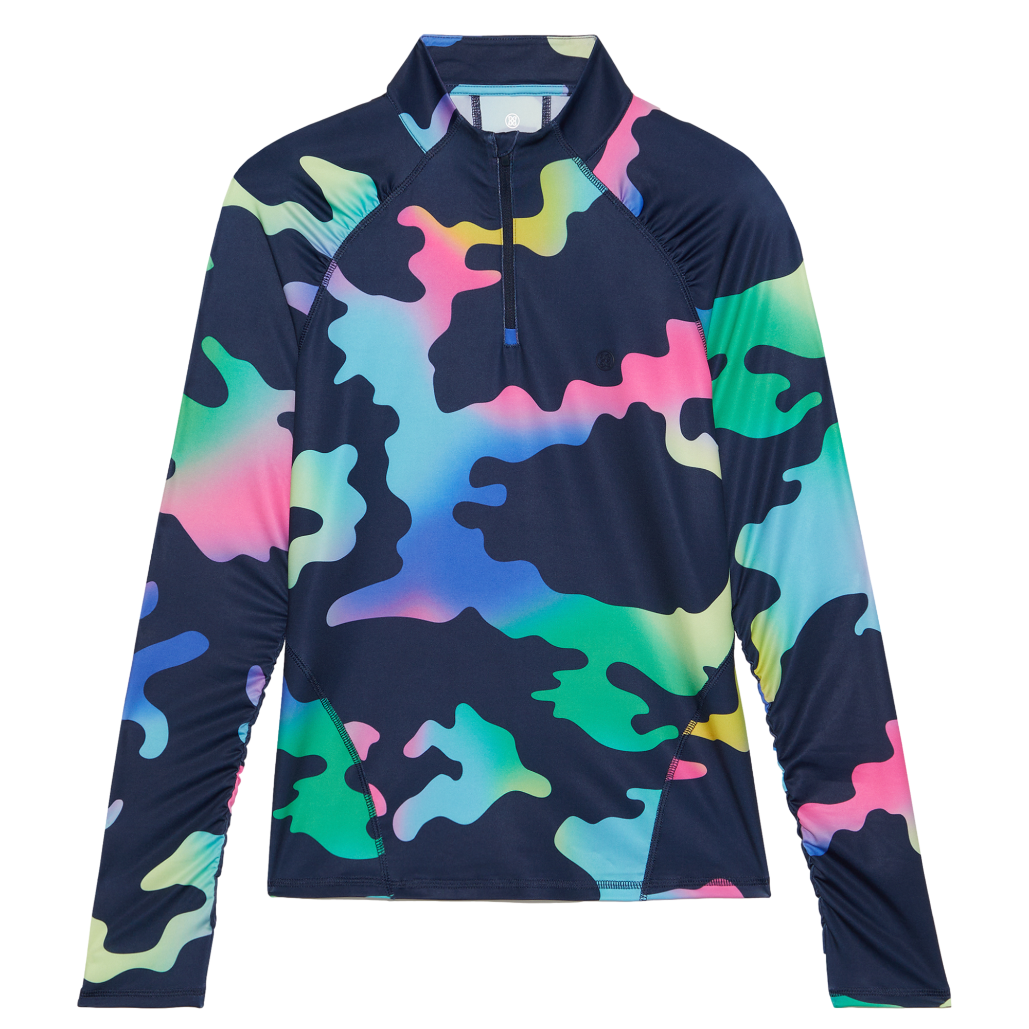 Gradient Camo Quarter Zip Pull Over
