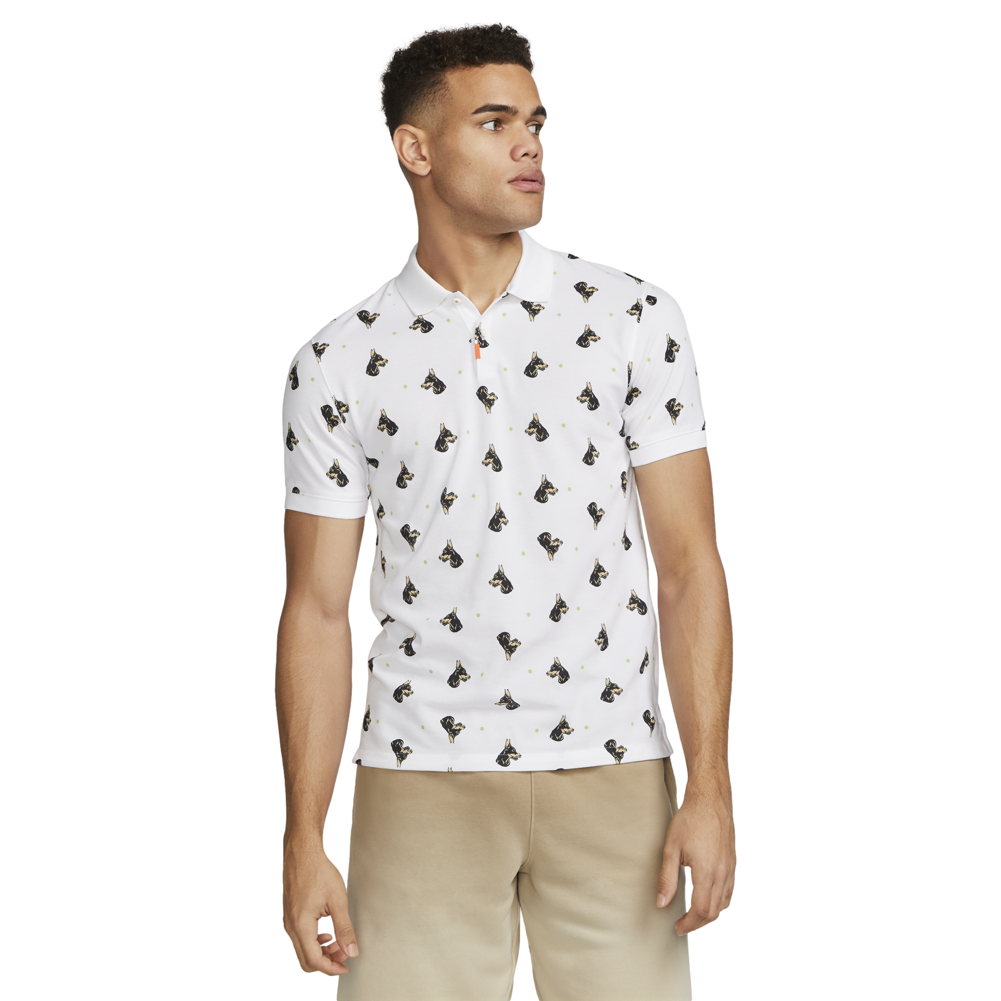 Slim-Fit Printed Men's Tennis Polo