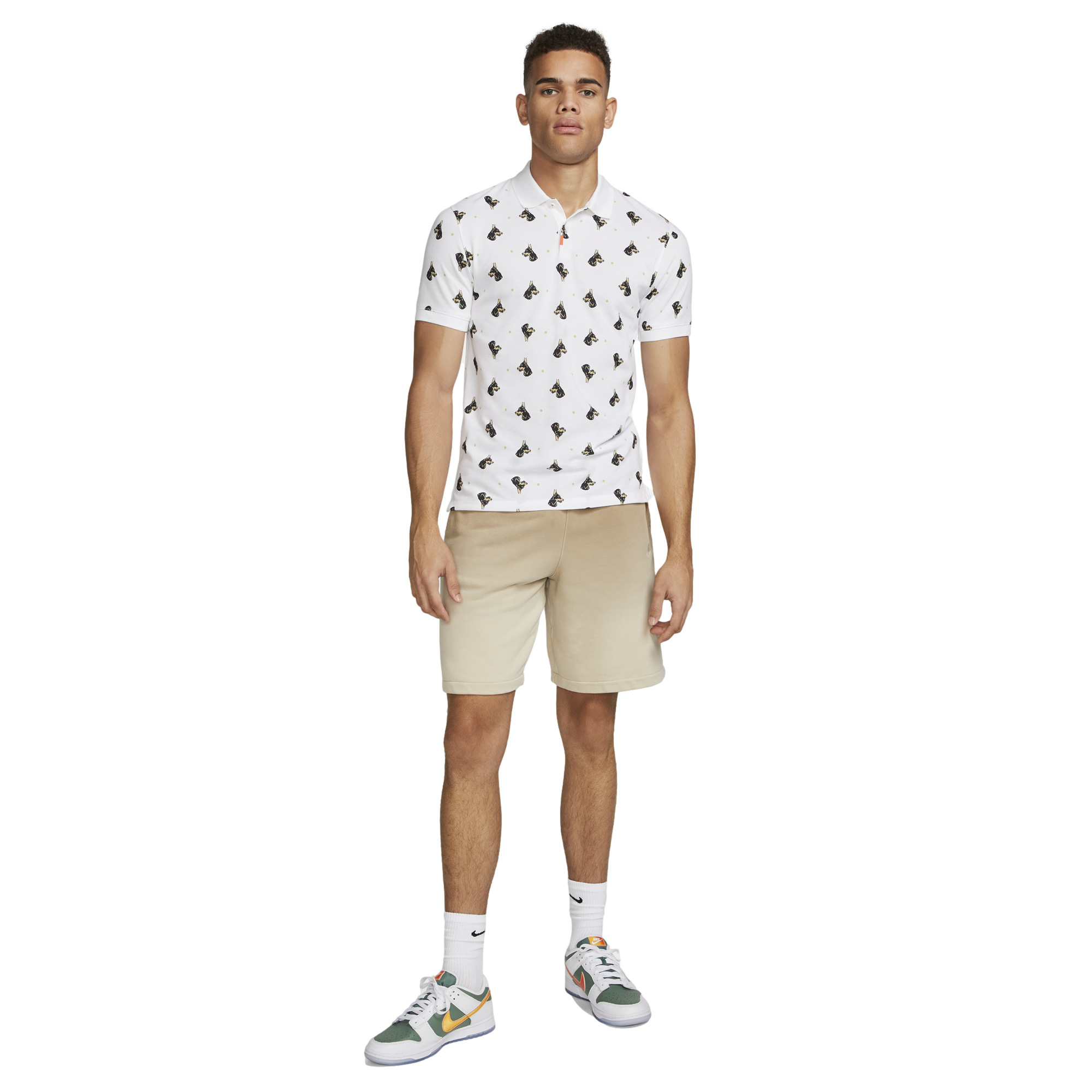 Slim-Fit Printed Men's Tennis Polo