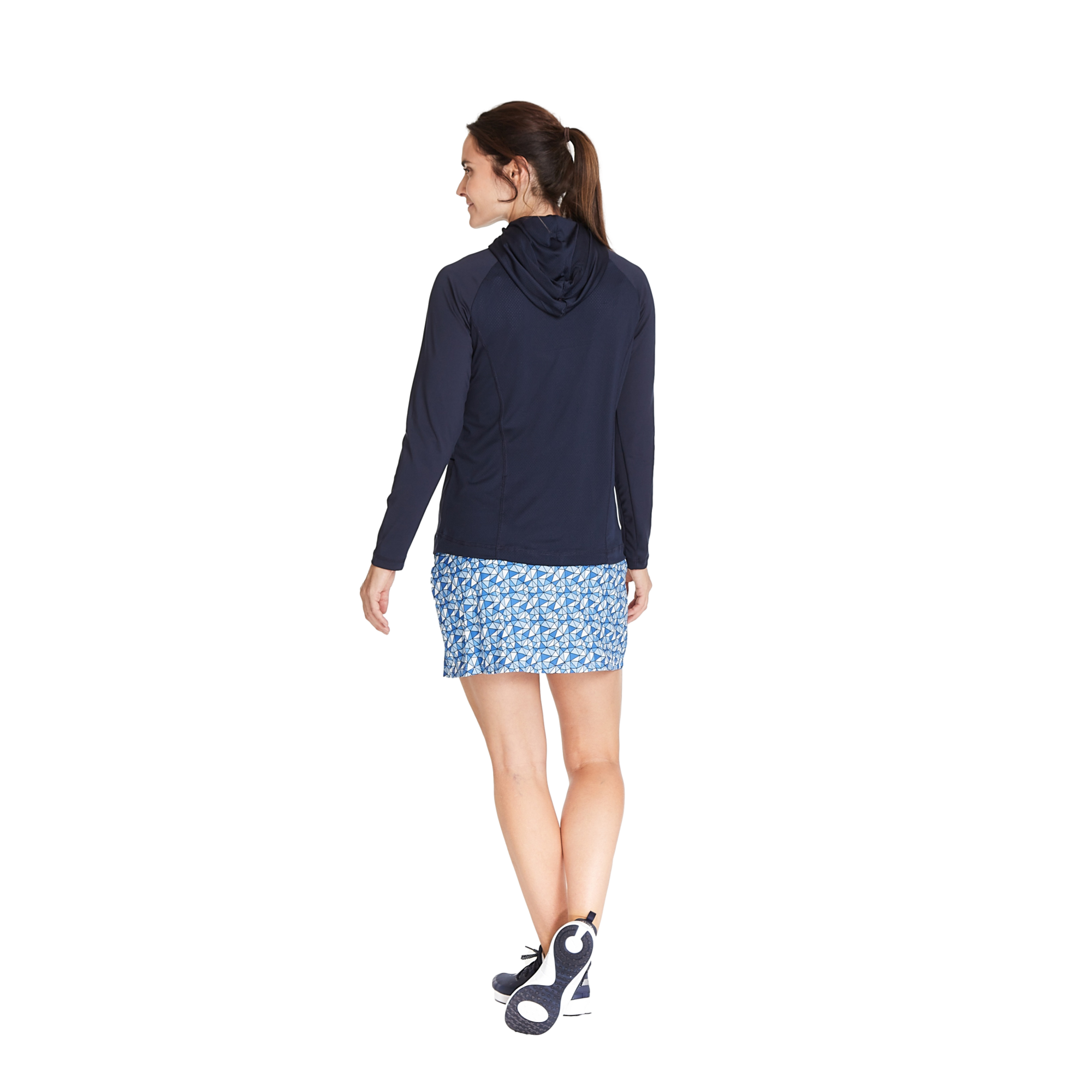 Mesh Snorkel Zip Pull-Over Hoodie