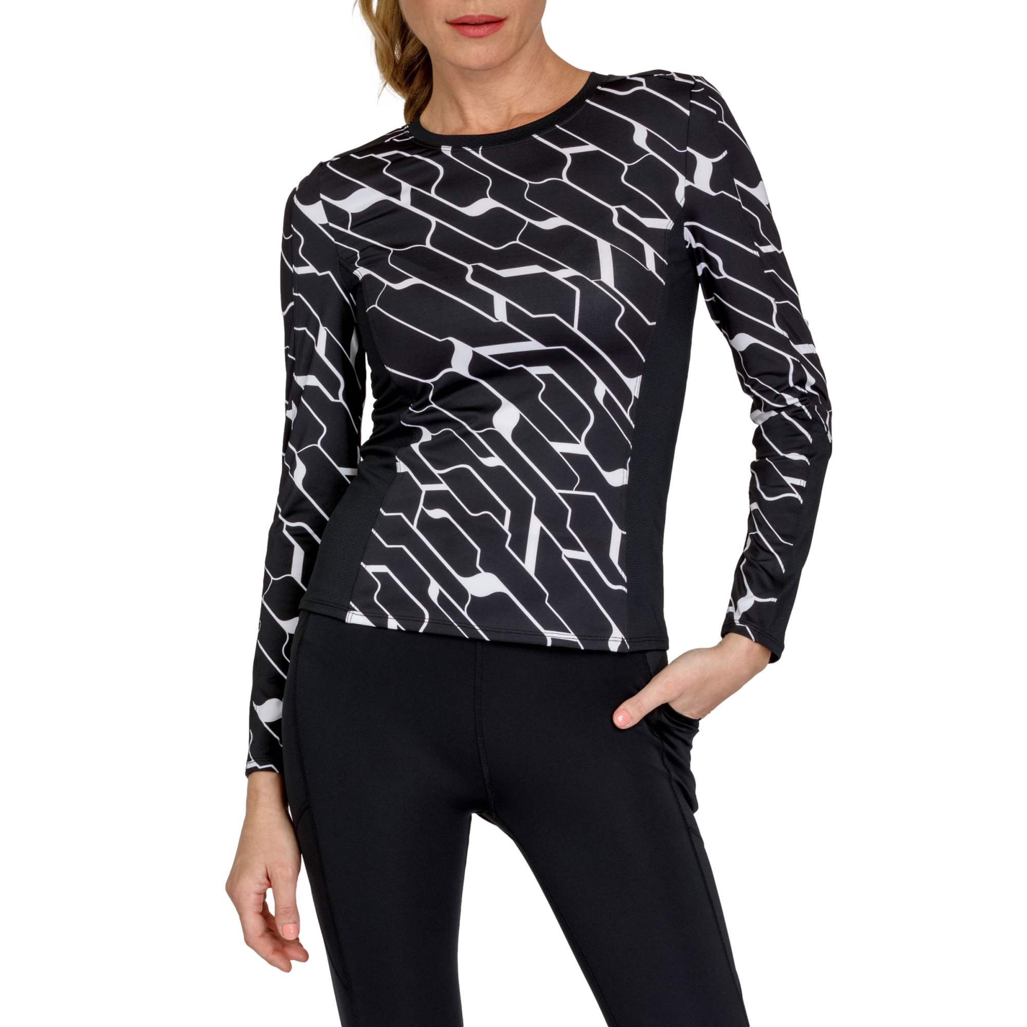 Juniper Cascade Long Sleeve Crew Neck Top