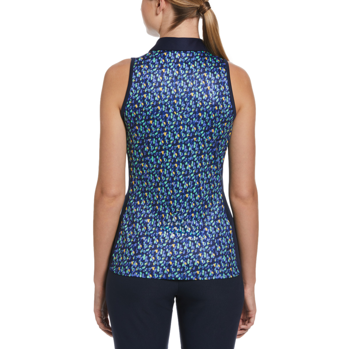Dab Printed Women's Sleeveless Golf Polo Shirt
