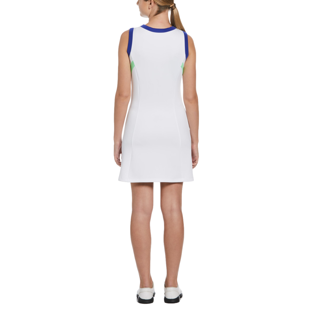 Colorblock Sleeveless Flounce Dress