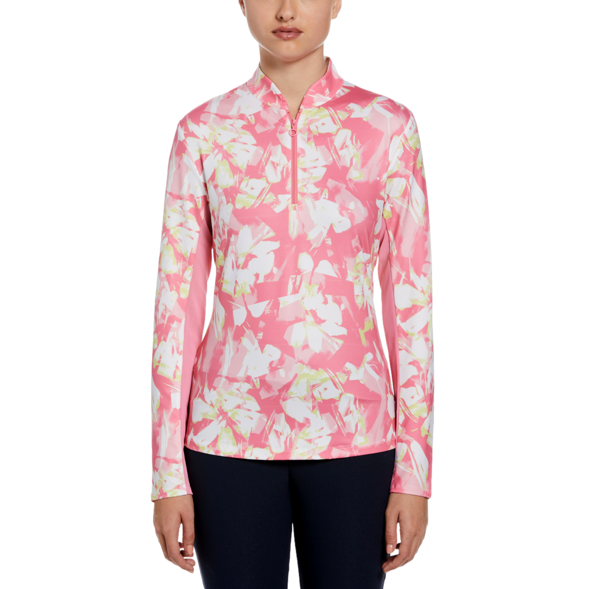 Flowering Ginger Print Quarter Zip Pull Over