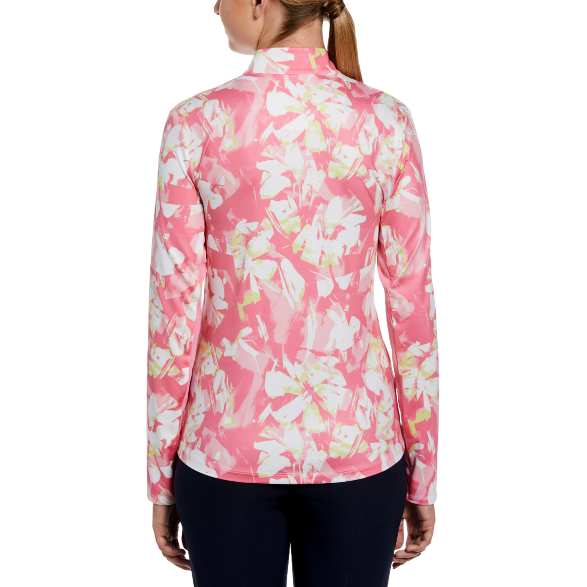 Flowering Ginger Print Quarter Zip Pull Over