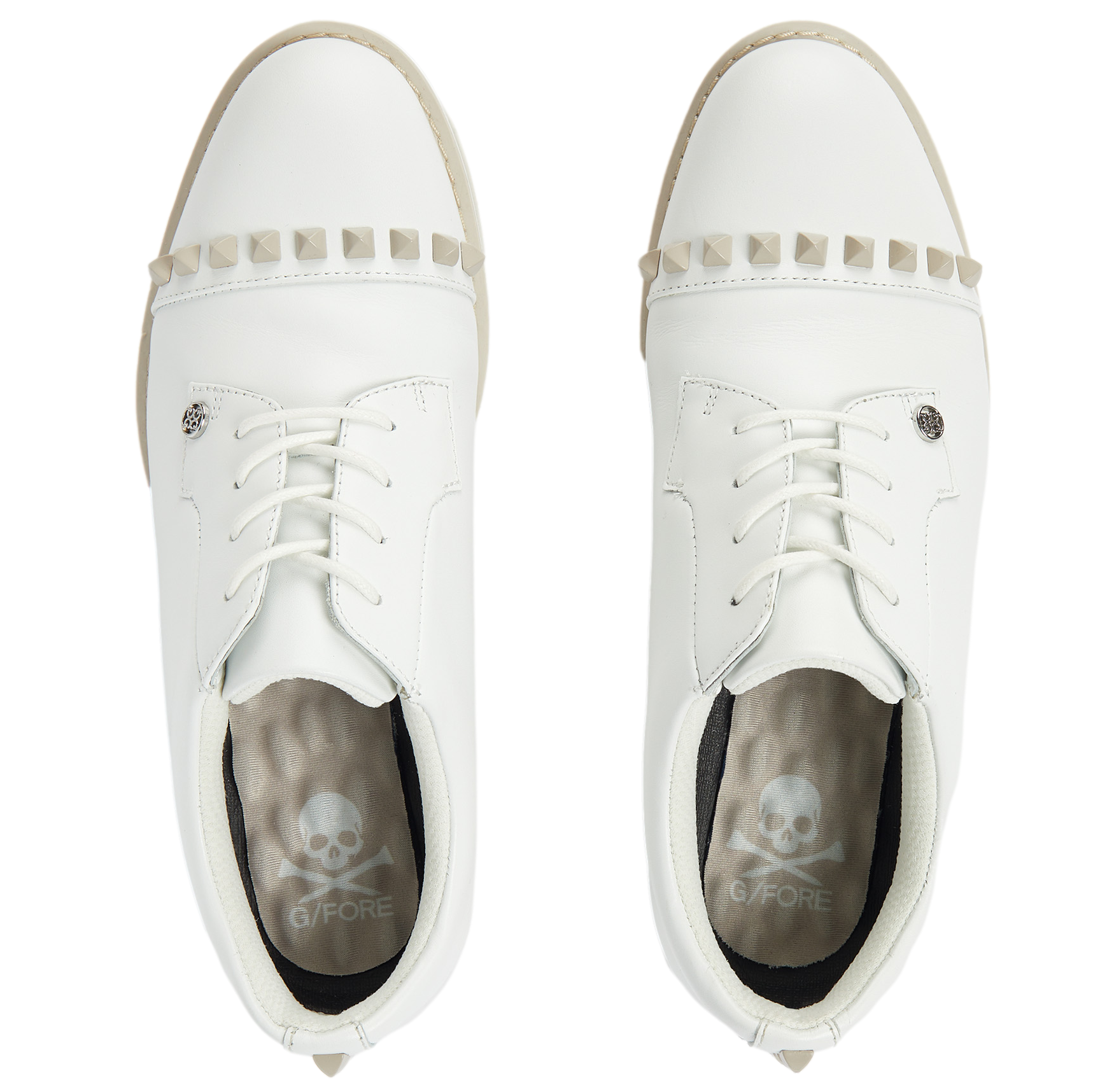 シューズ(女性用) TAYLORMADE G/FORE Cap Toe Gallivanter 23 G/Fore Womens Cap Toe Gallivanter Golf Shoes Snow/Shark Skin