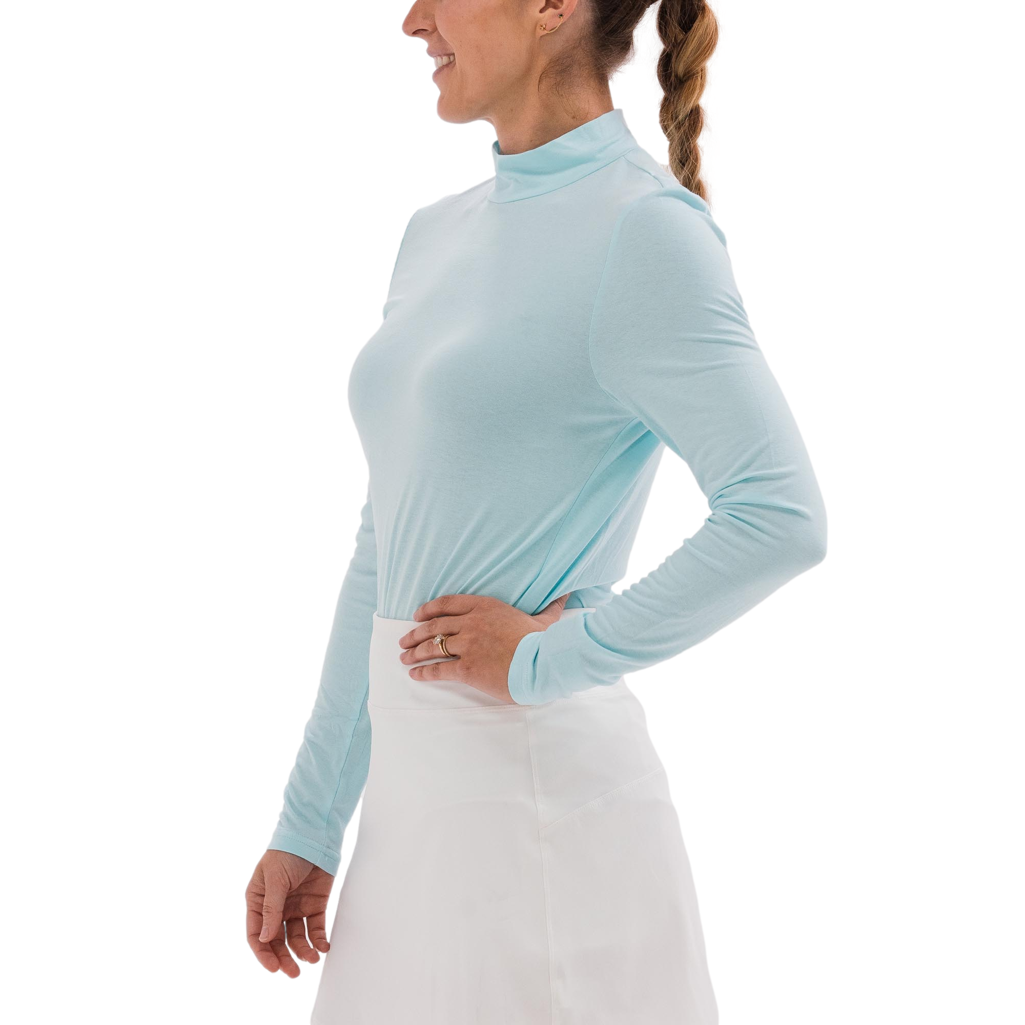 Mock Neck Long Sleeve Base Layer Top