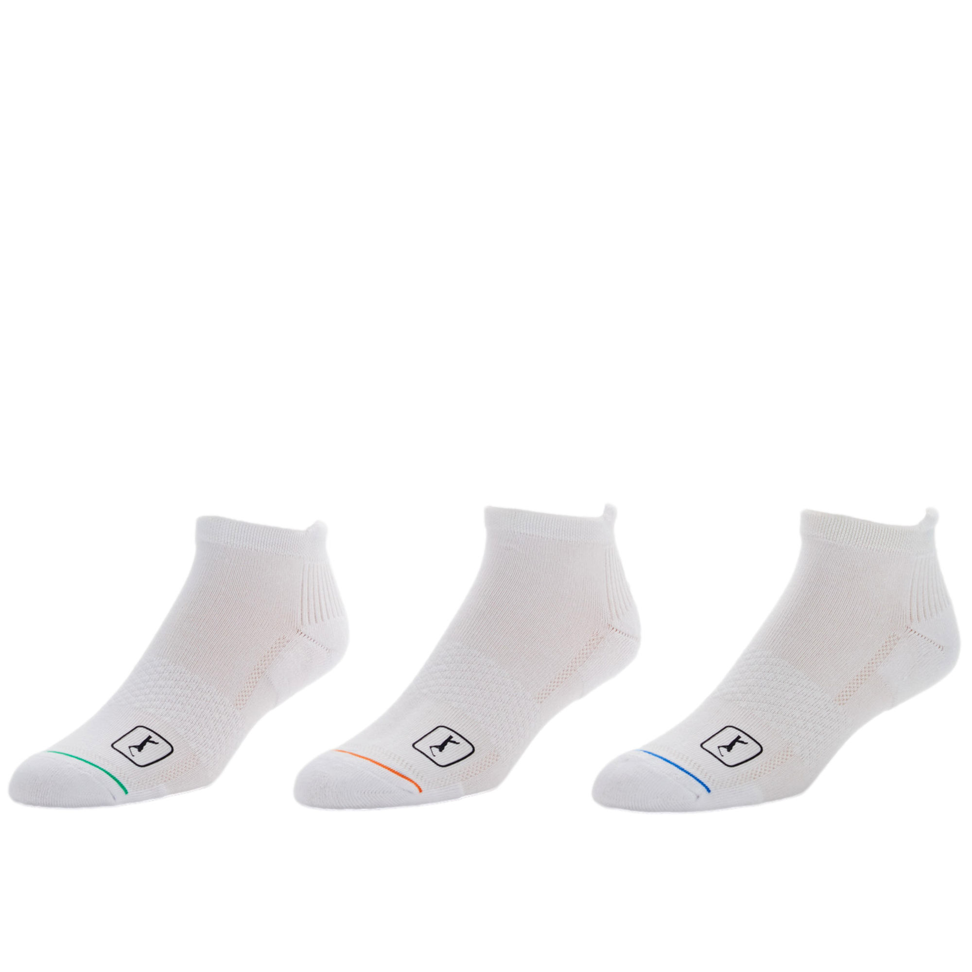 Men's Stripe Low Cut Golf Socks, 3-Pack