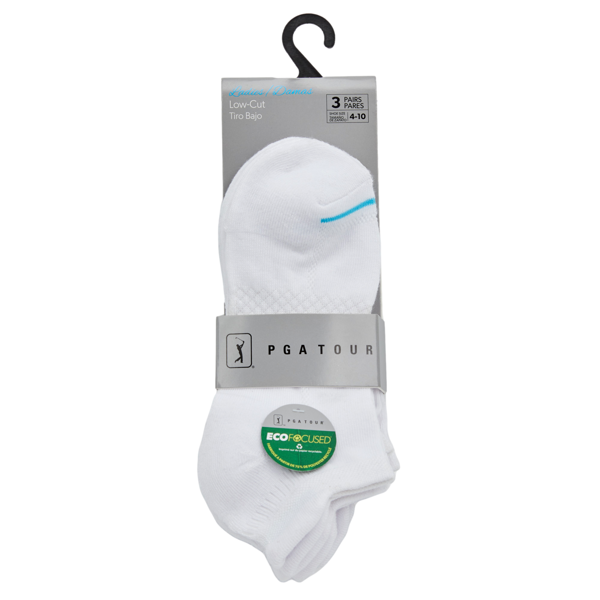 Ladies Low Cut Golf Socks, 3-Pack