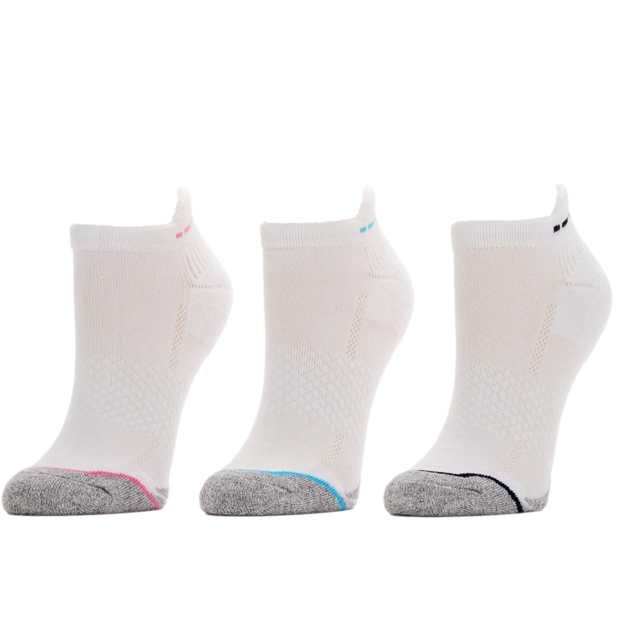 Ladies Contour Stripe Low Cut Golf Socks, 3-Pack