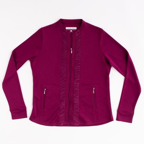 Lightweight Full Zipped Ruched Jacket
