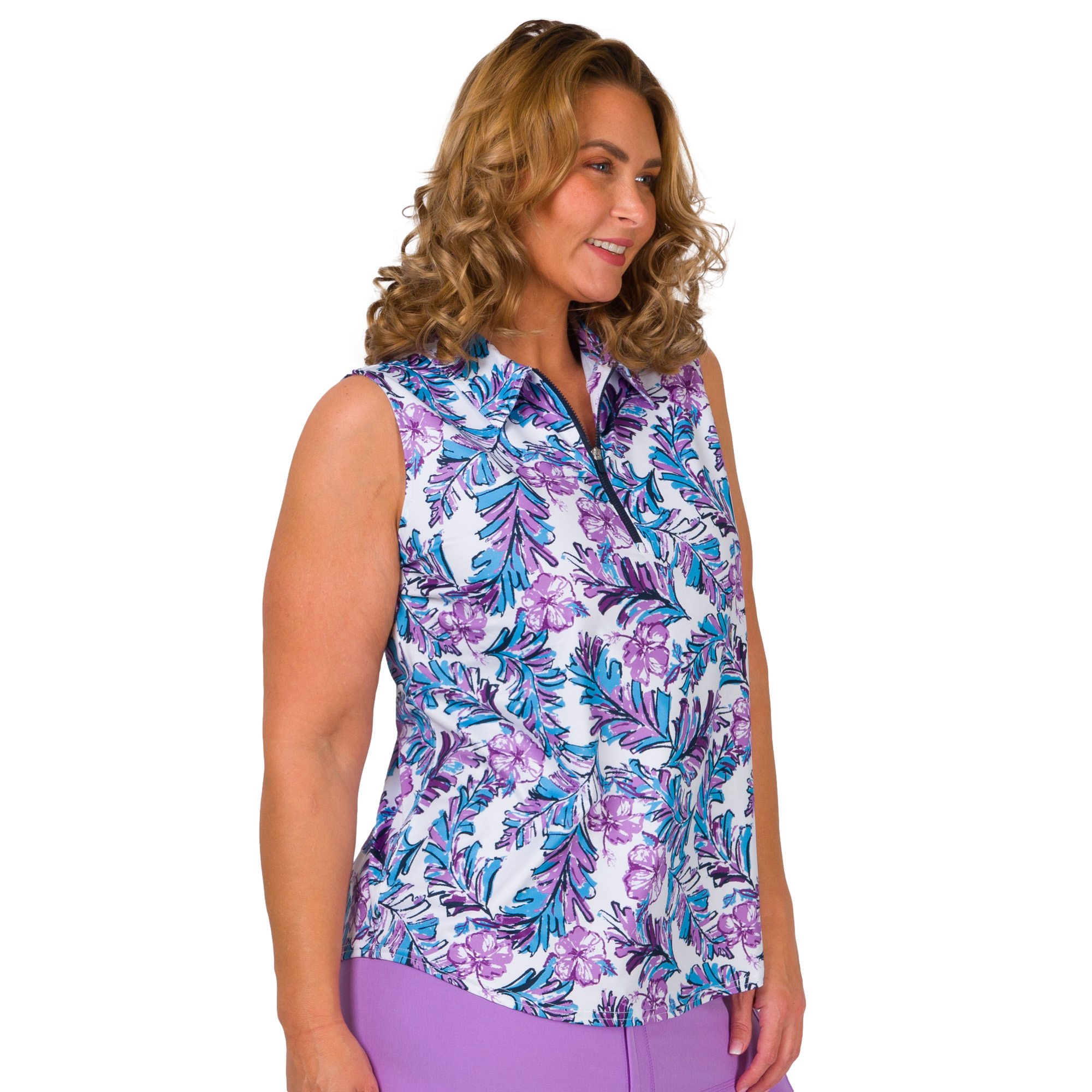 Tropical Punch Women's Sleeveless Golf Polo Shirt