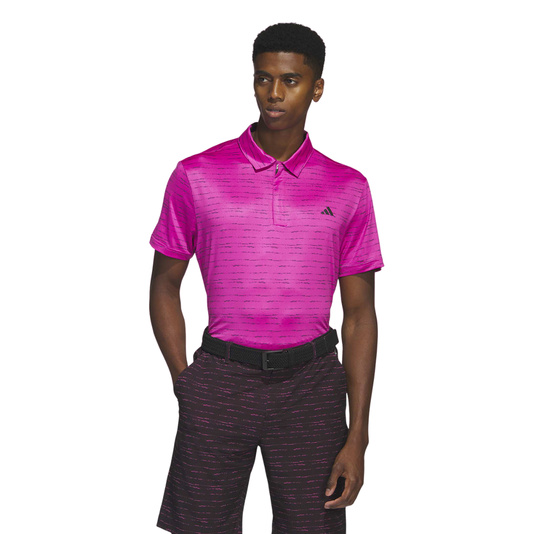 adidas Stripe Zip Golf Polo | PGA TOUR Superstore