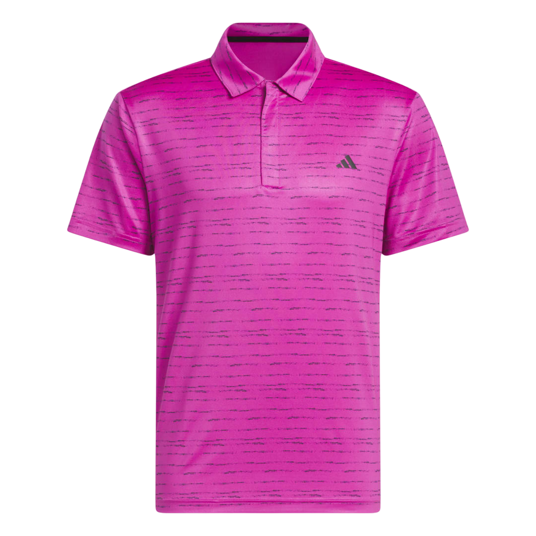 Stripe Zip Men's Short Sleeve Golf Polo Shirt