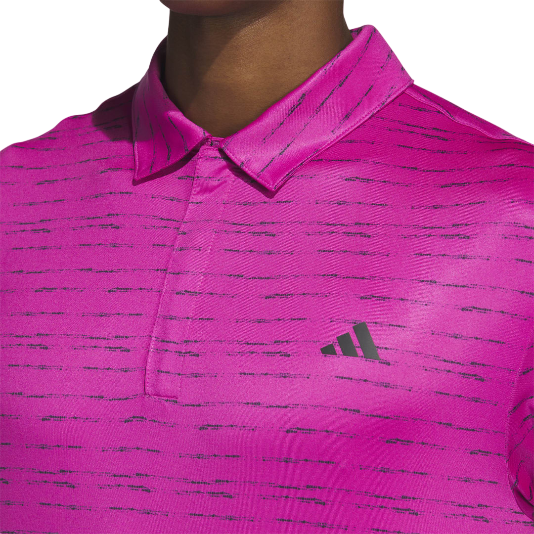 Stripe Zip Men's Short Sleeve Golf Polo Shirt