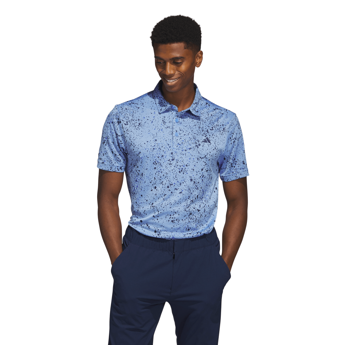 adidas Jacquard Splatter Short Sleeve Polo Shirt PGA TOUR Superstore