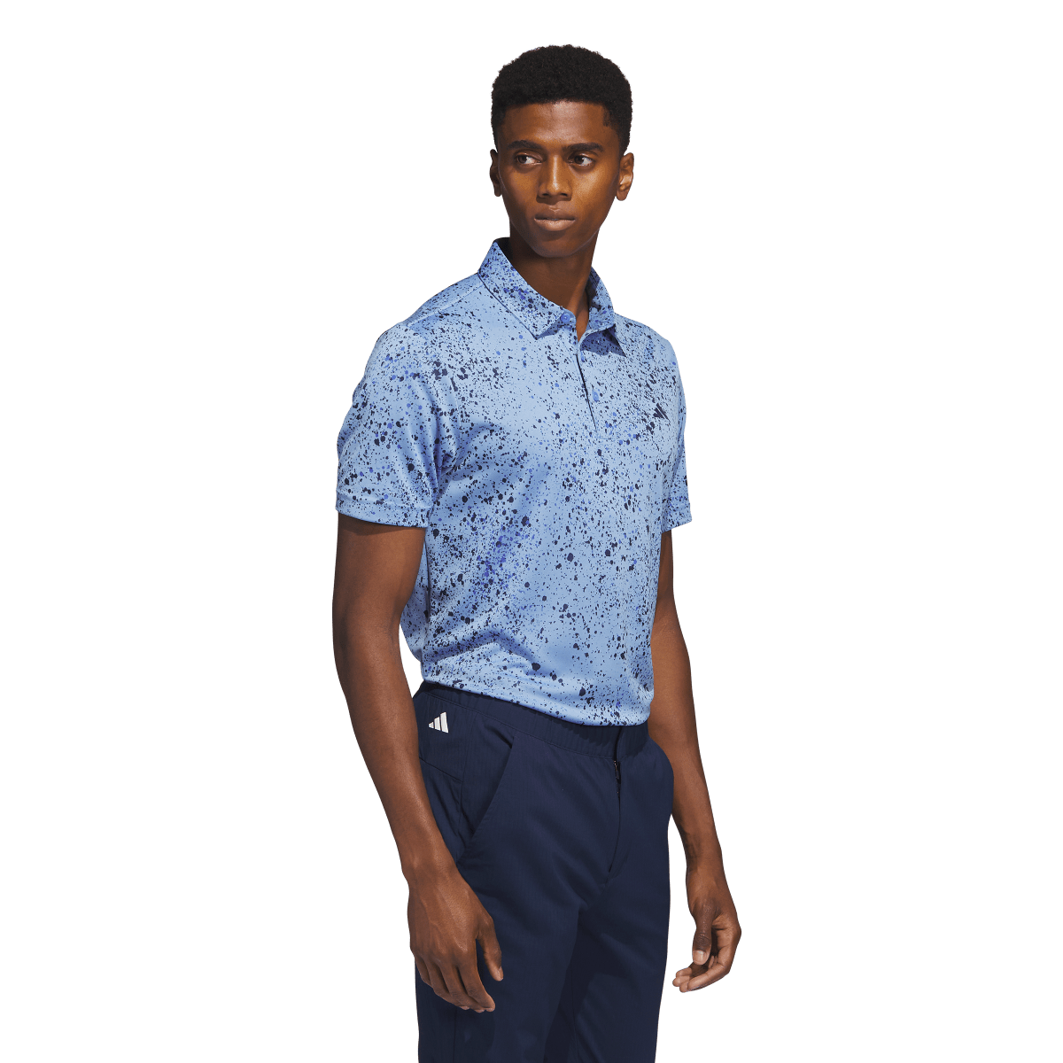 Jacquard Splatter Short Sleeve Polo Shirt