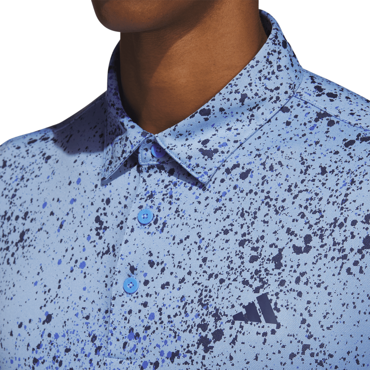 Jacquard Splatter Short Sleeve Polo Shirt