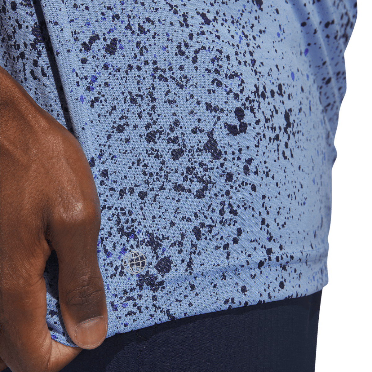 Jacquard Splatter Short Sleeve Polo Shirt