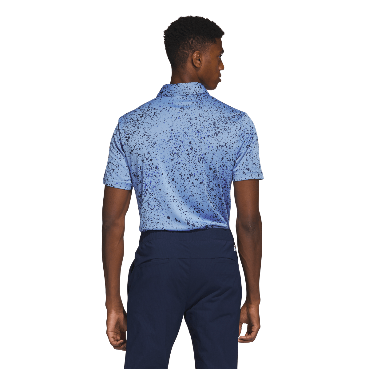 Jacquard Splatter Short Sleeve Polo Shirt