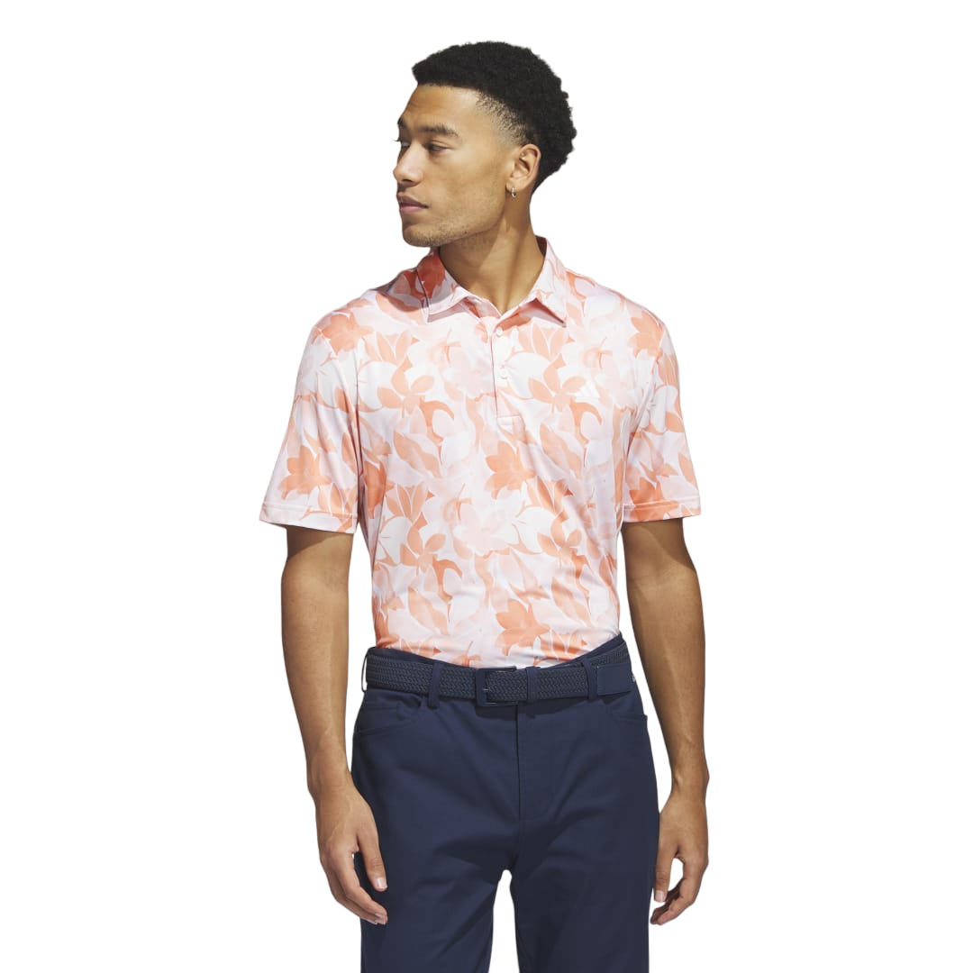 Floral Men's Short Sleeve Golf Polo Shirt