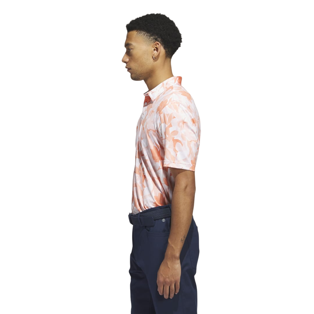 Floral Men's Short Sleeve Golf Polo Shirt