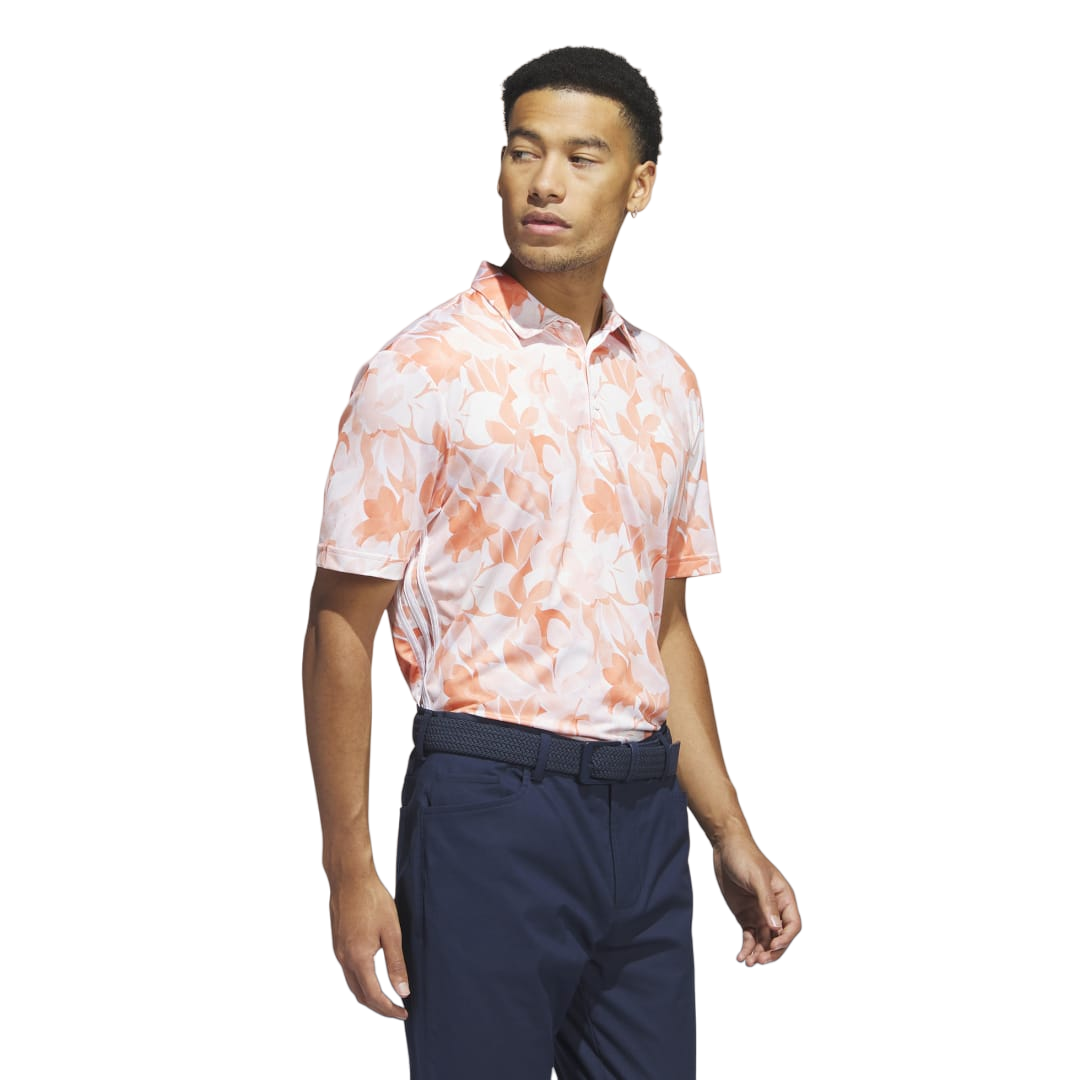 Floral Men's Short Sleeve Golf Polo Shirt