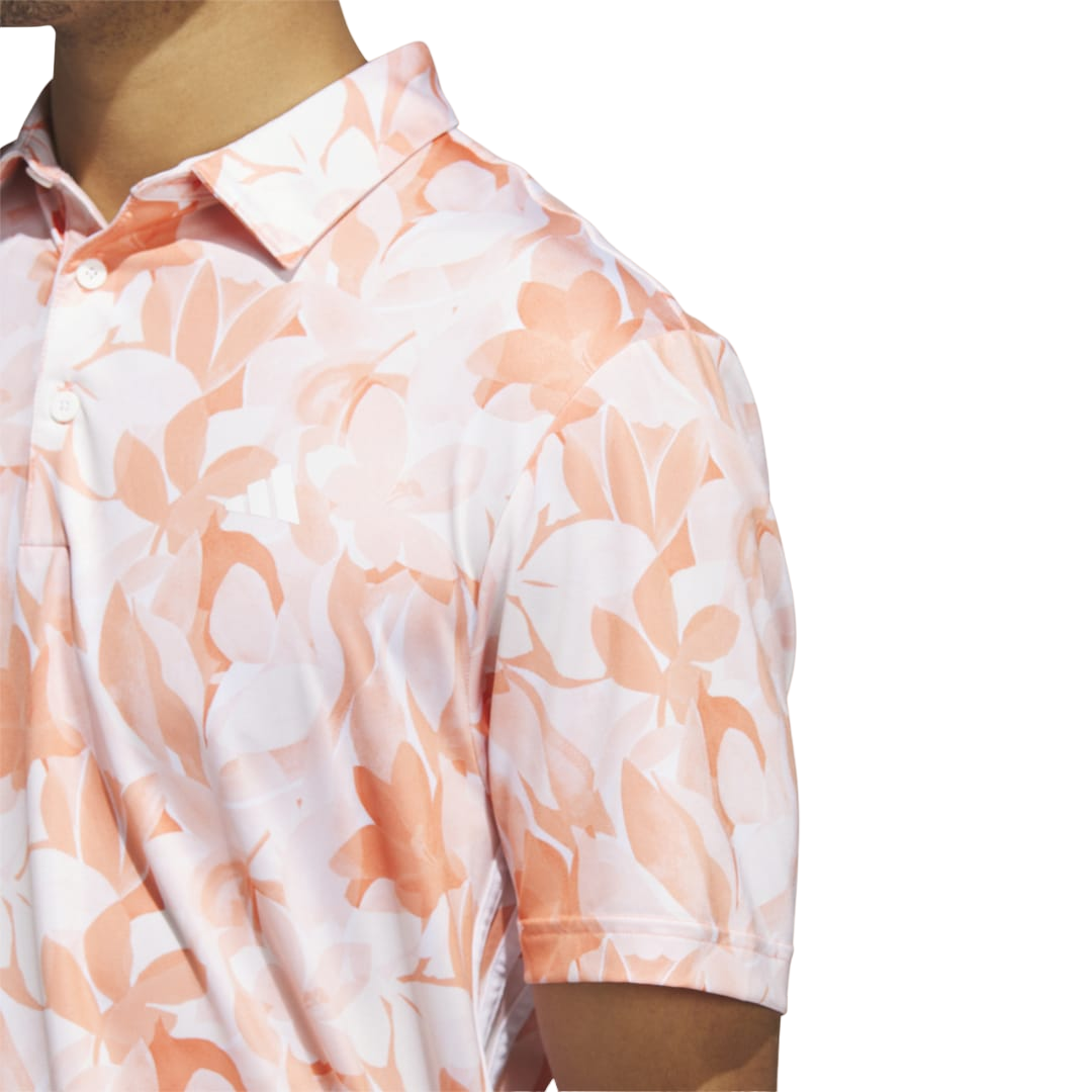 Floral Men's Short Sleeve Golf Polo Shirt