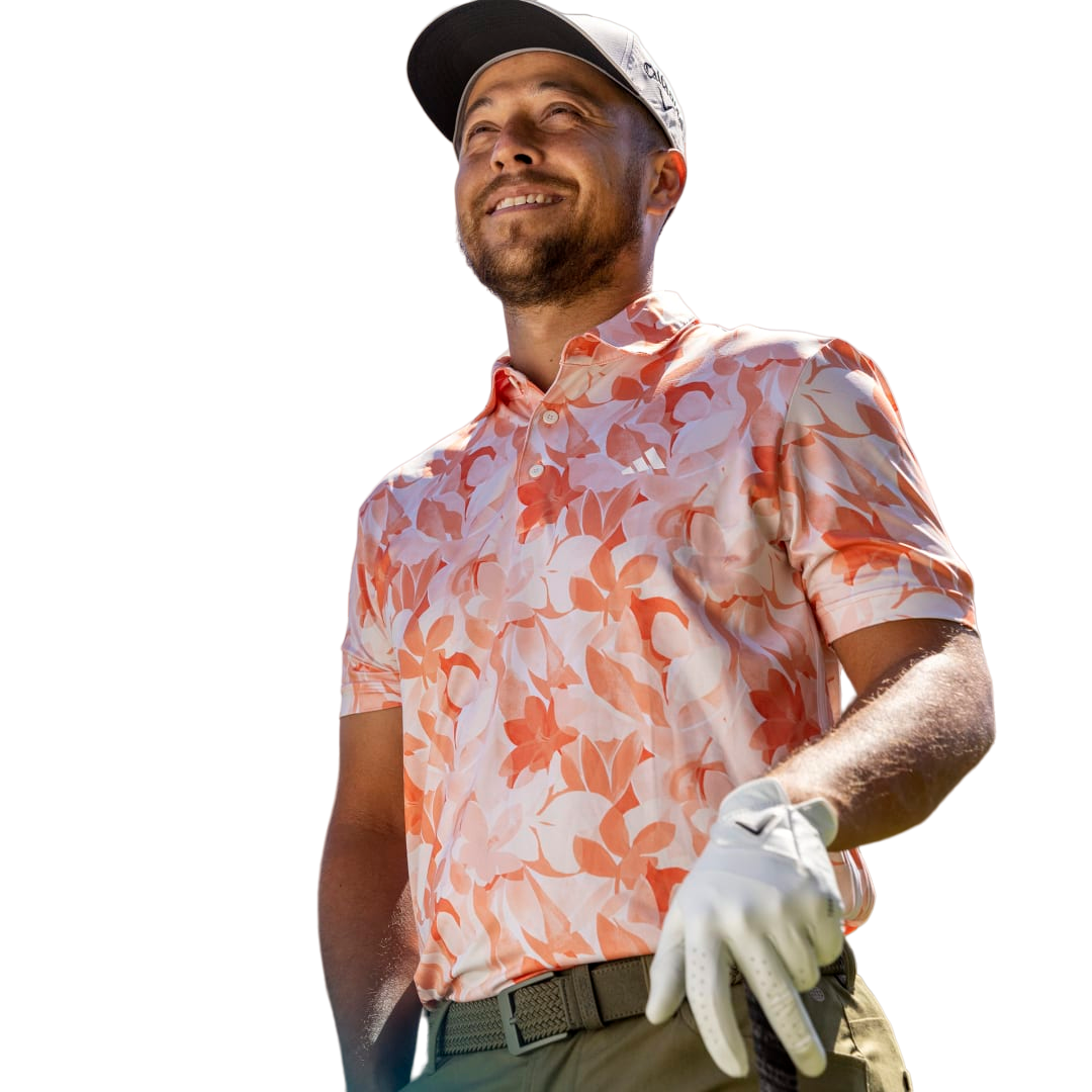 Floral Men's Short Sleeve Golf Polo Shirt