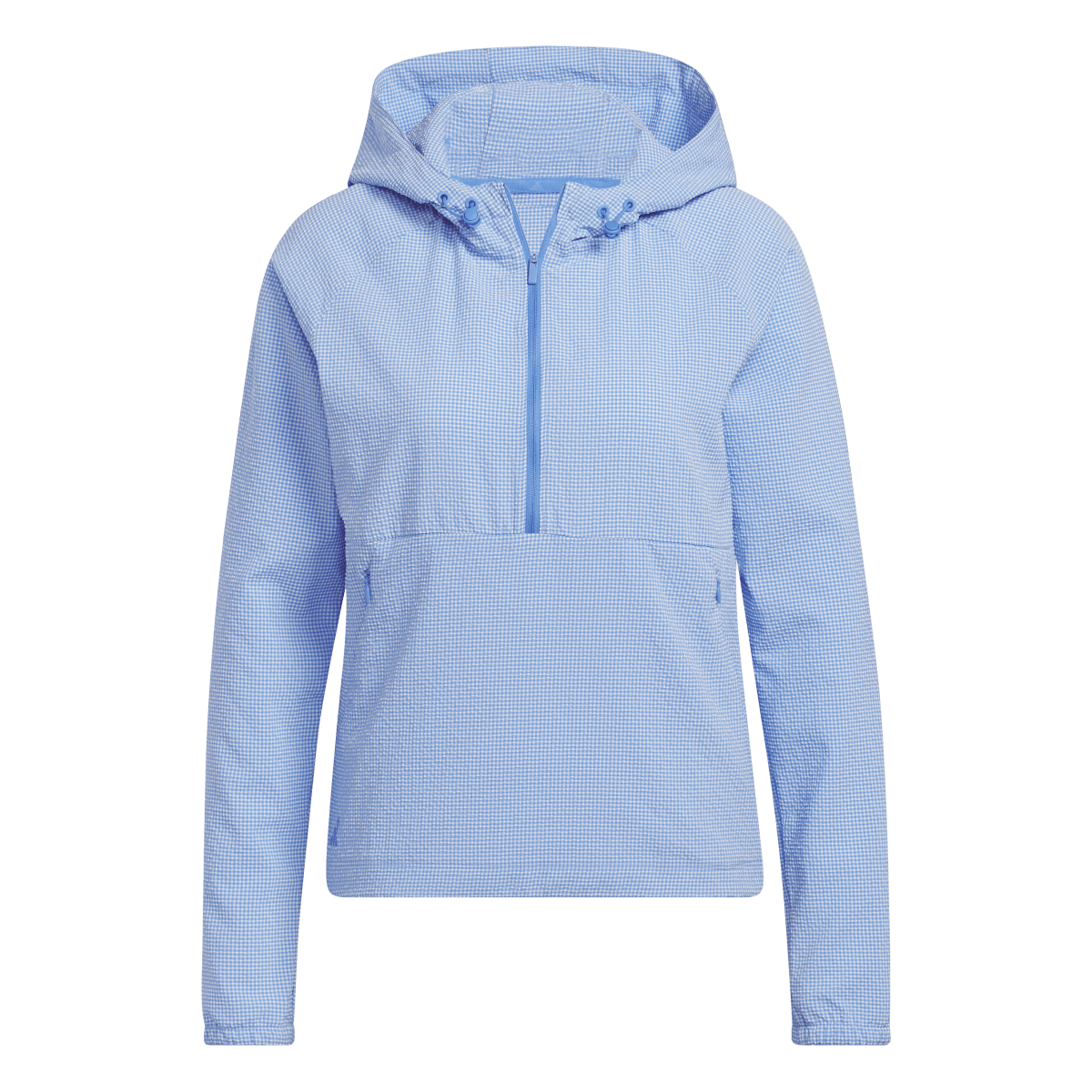 adidas Gingham Seersucker Quarter Zip Pull Over Hoodie | PGA TOUR