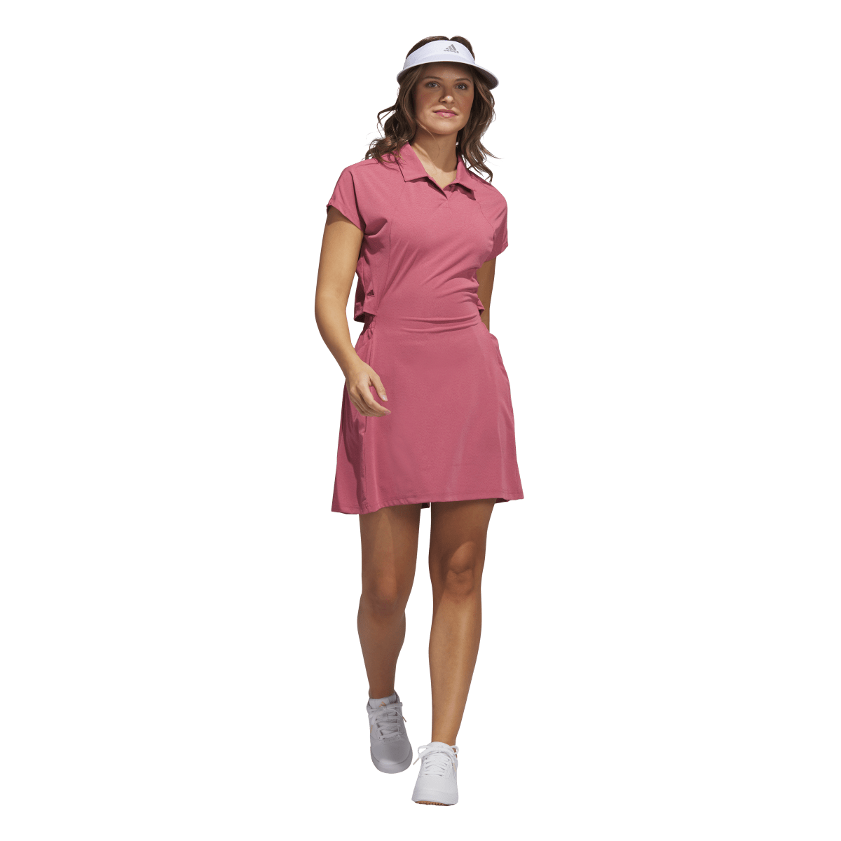 [ADIDAS] ポロシャツ ワンピース POLO DRESS 23SS ピンク adidas Go-To Open Back Short Sleeve Dress | PGA TOUR Superstore