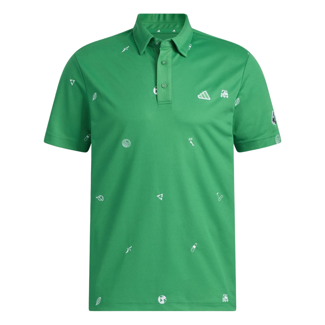 Play Green Mono Men's Short Sleeve Golf Polo Shirt