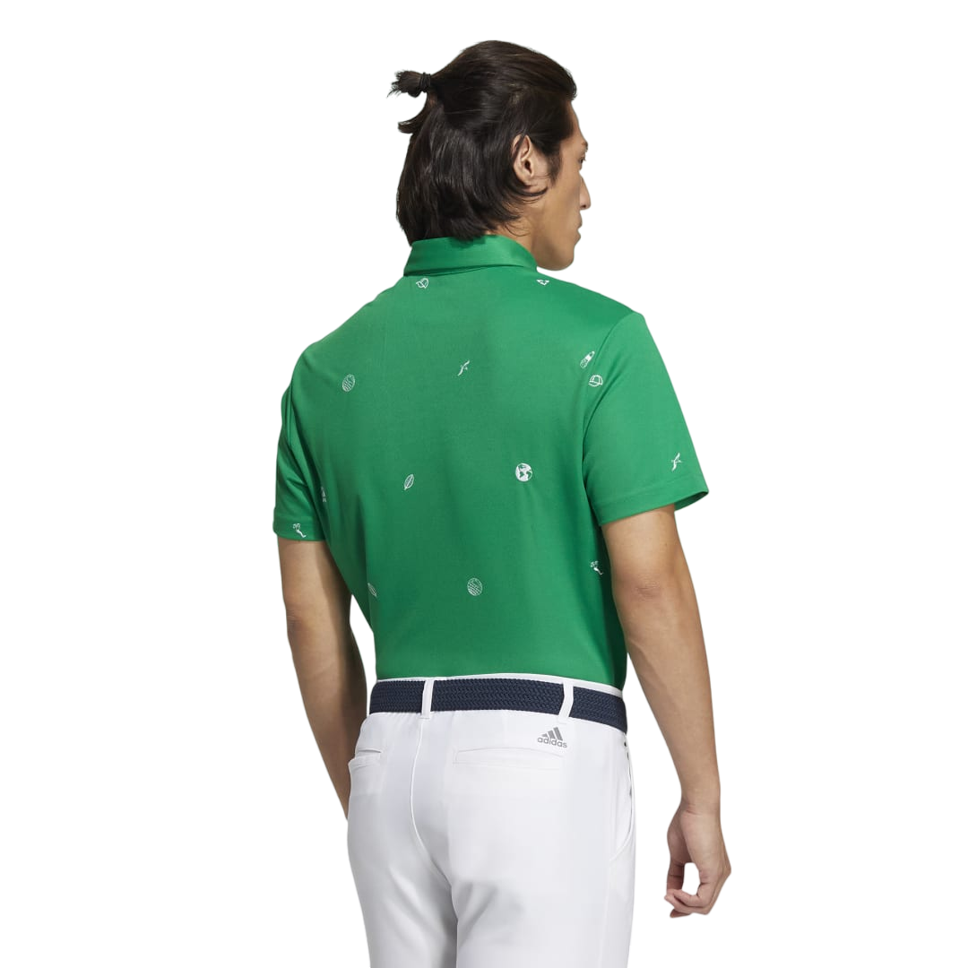 Play Green Mono Men's Short Sleeve Golf Polo Shirt