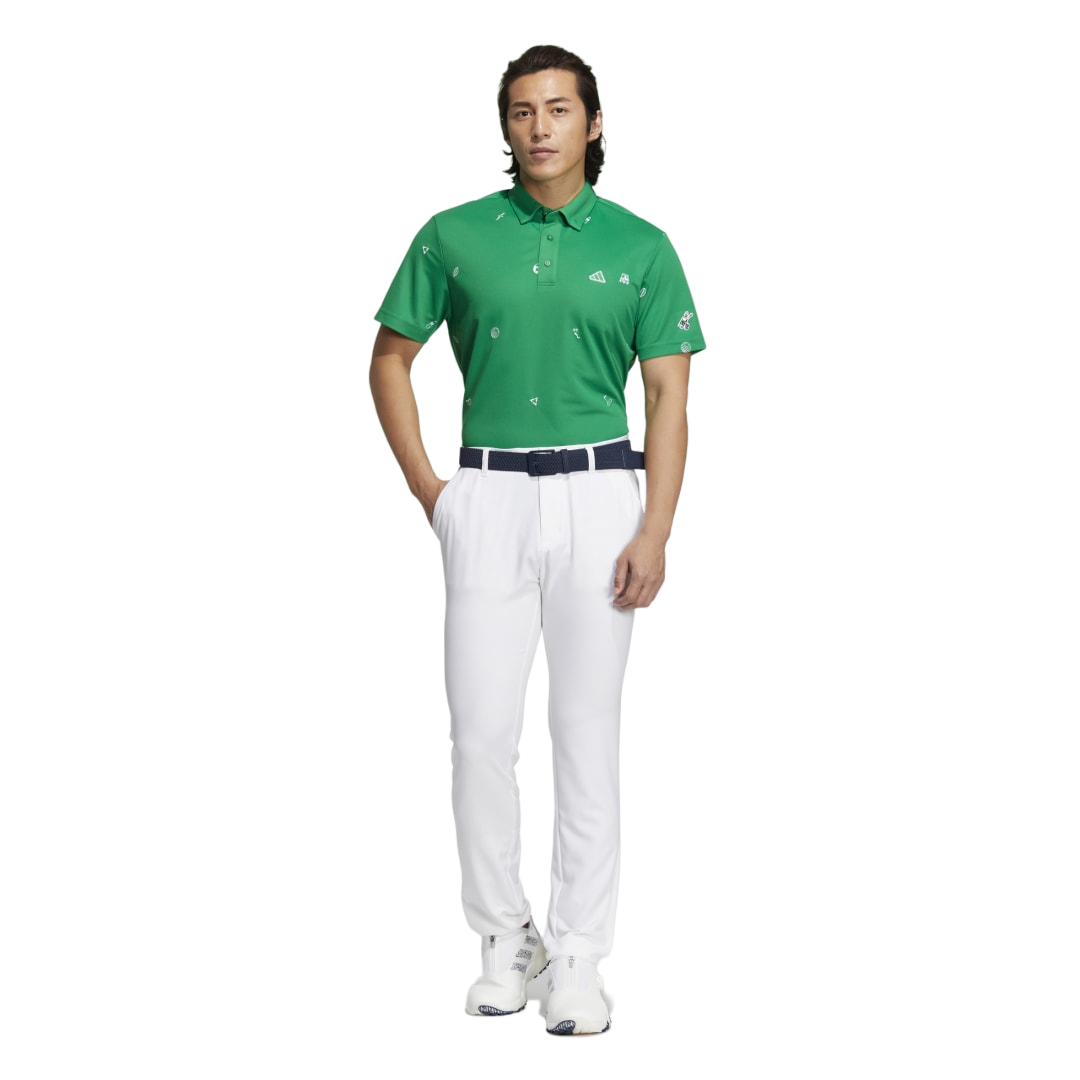Play Green Mono Men's Short Sleeve Golf Polo Shirt