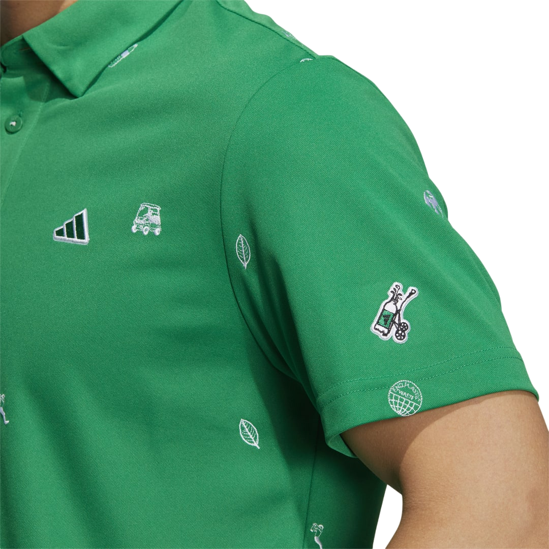 Play Green Mono Men's Short Sleeve Golf Polo Shirt