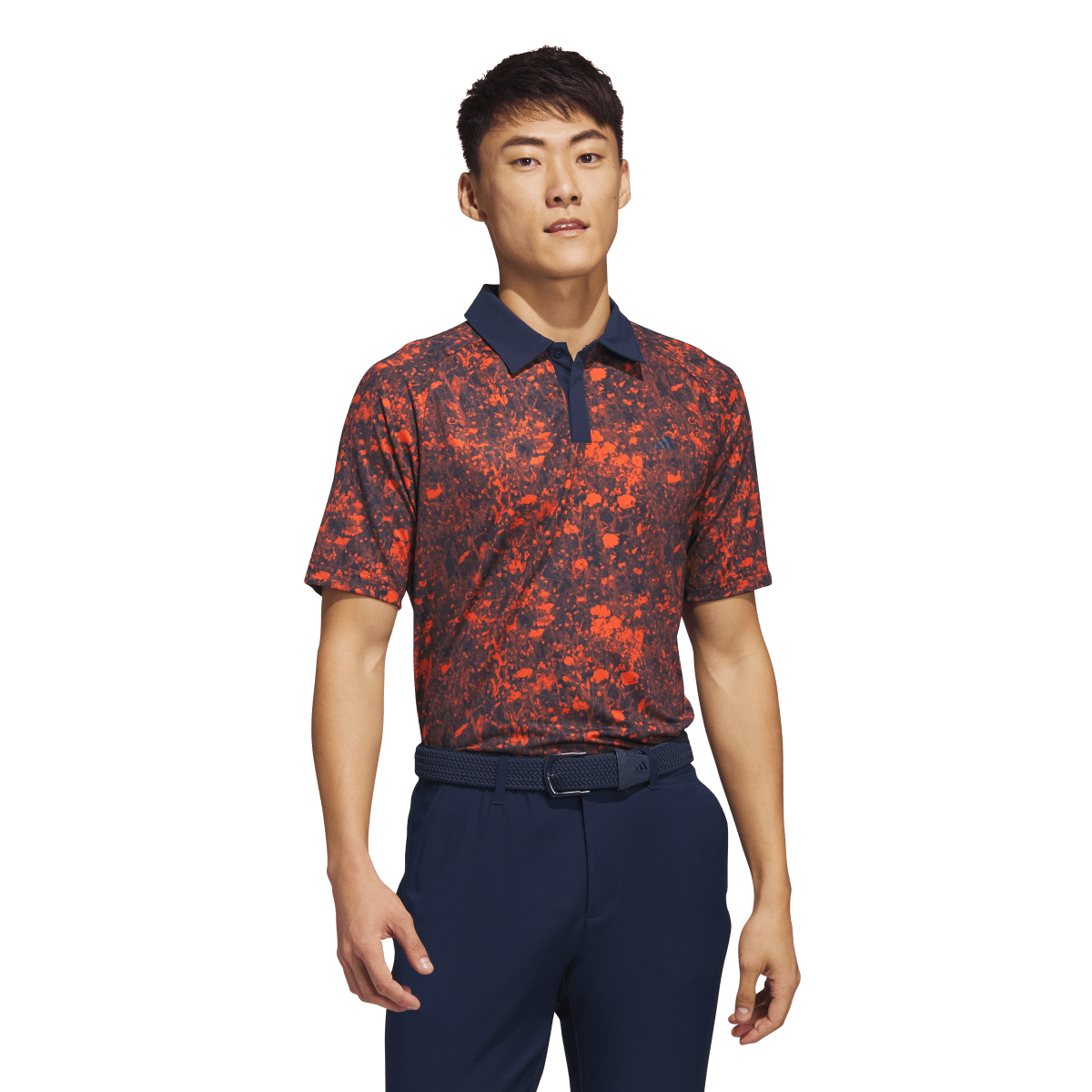 adidas Ultimate365 Tour Mesh Print Short Sleeve Polo Shirt PGA