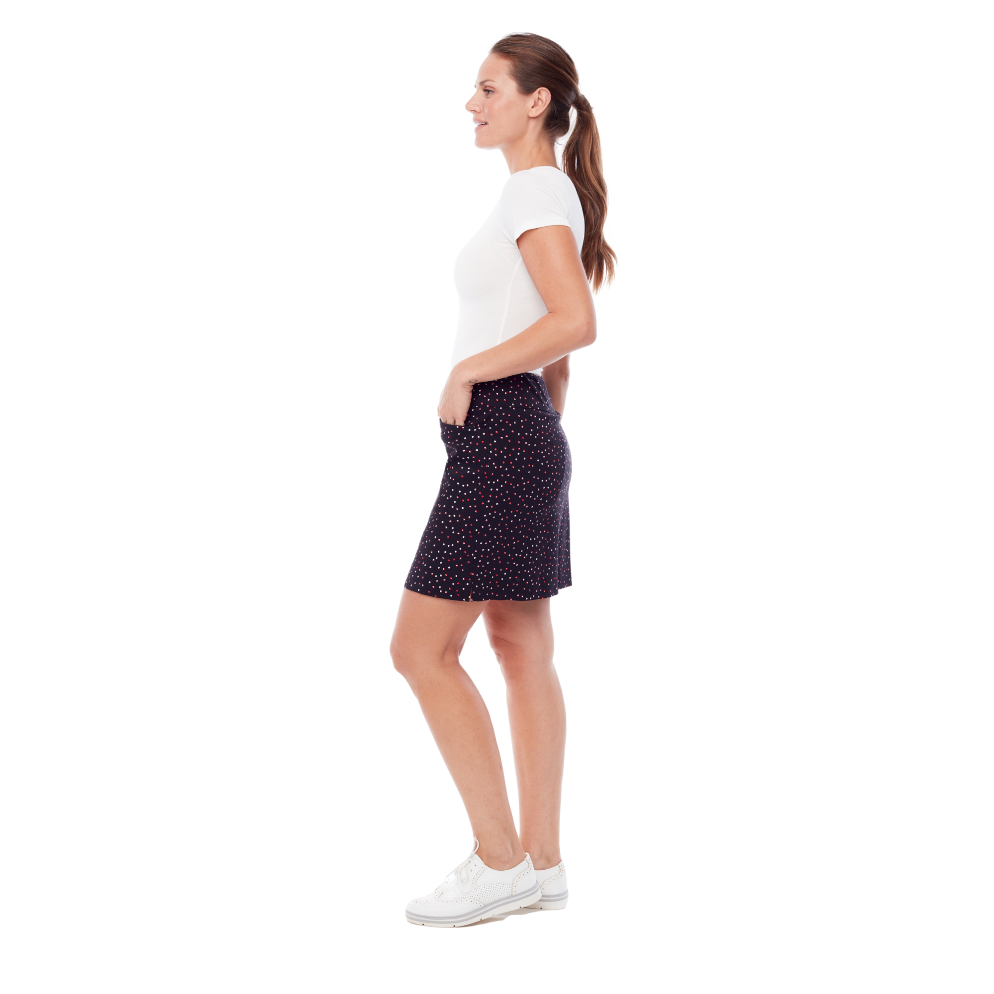 Polka Dot 17" Pull-On Skort