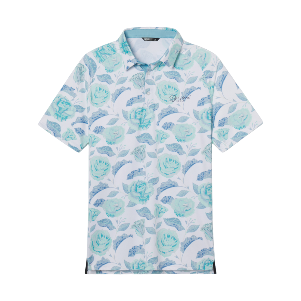 UNRL X Barstool Floral Men's Short Sleeve Golf Polo Shirt