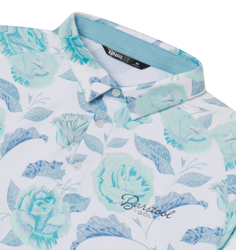 UNRL X Barstool Floral Men's Short Sleeve Golf Polo Shirt