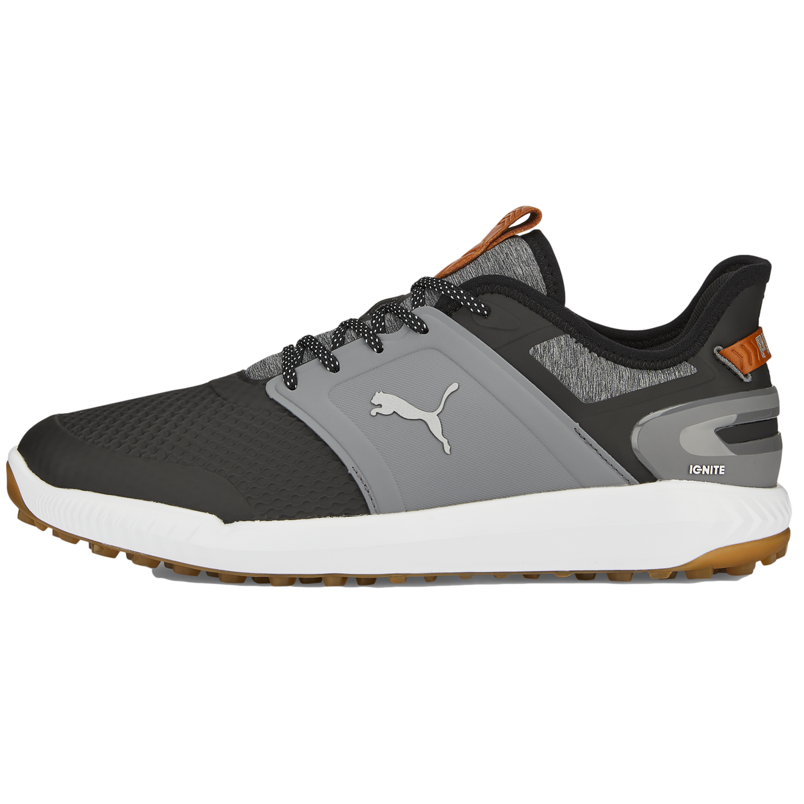 IGNITE ELEVATE Men's Golf Shoe, Black/Grey, 8 M - PUMA Spikeless