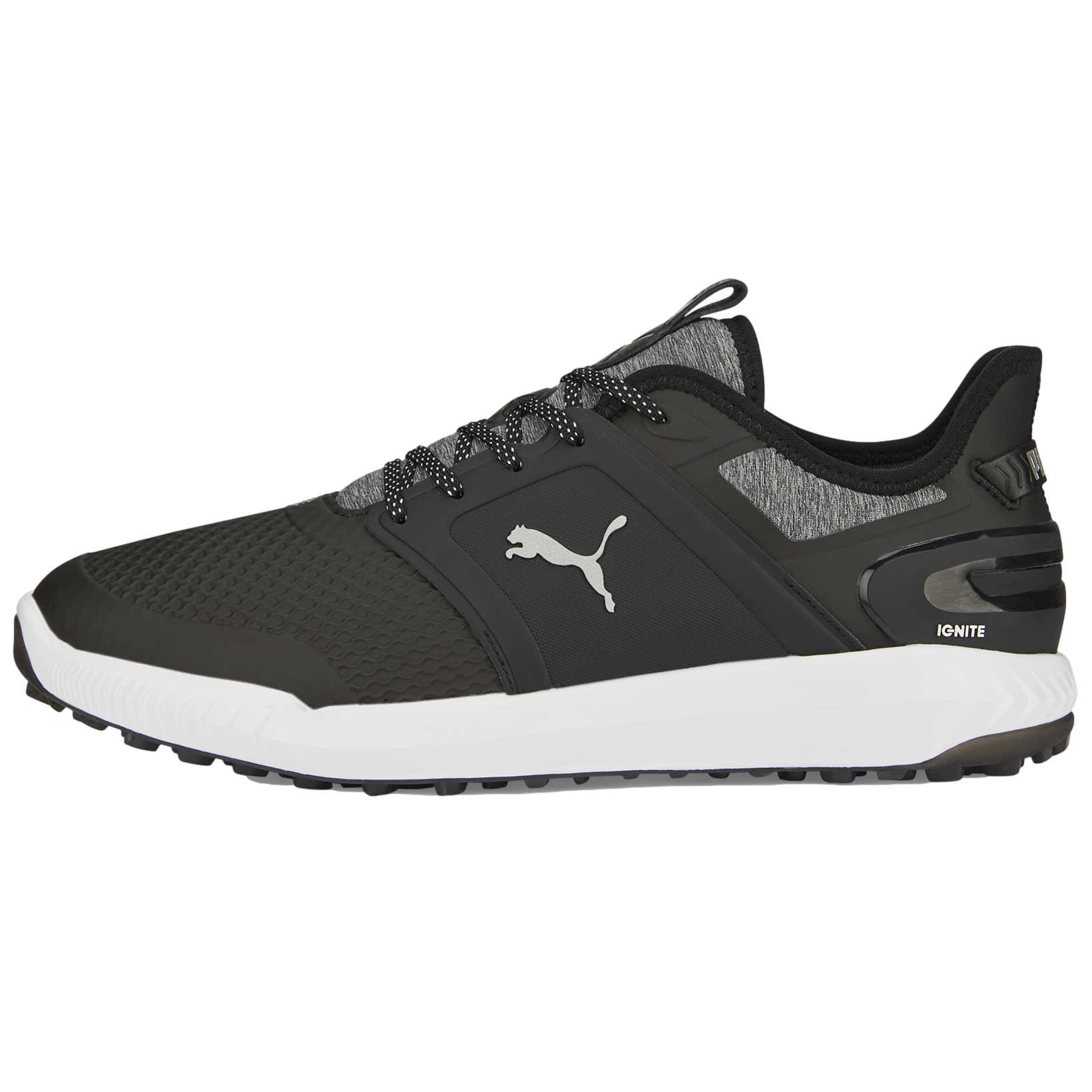 IGNITE ELEVATE Men's Golf Shoe, Black/Silver, 8 M - PUMA Spikeless