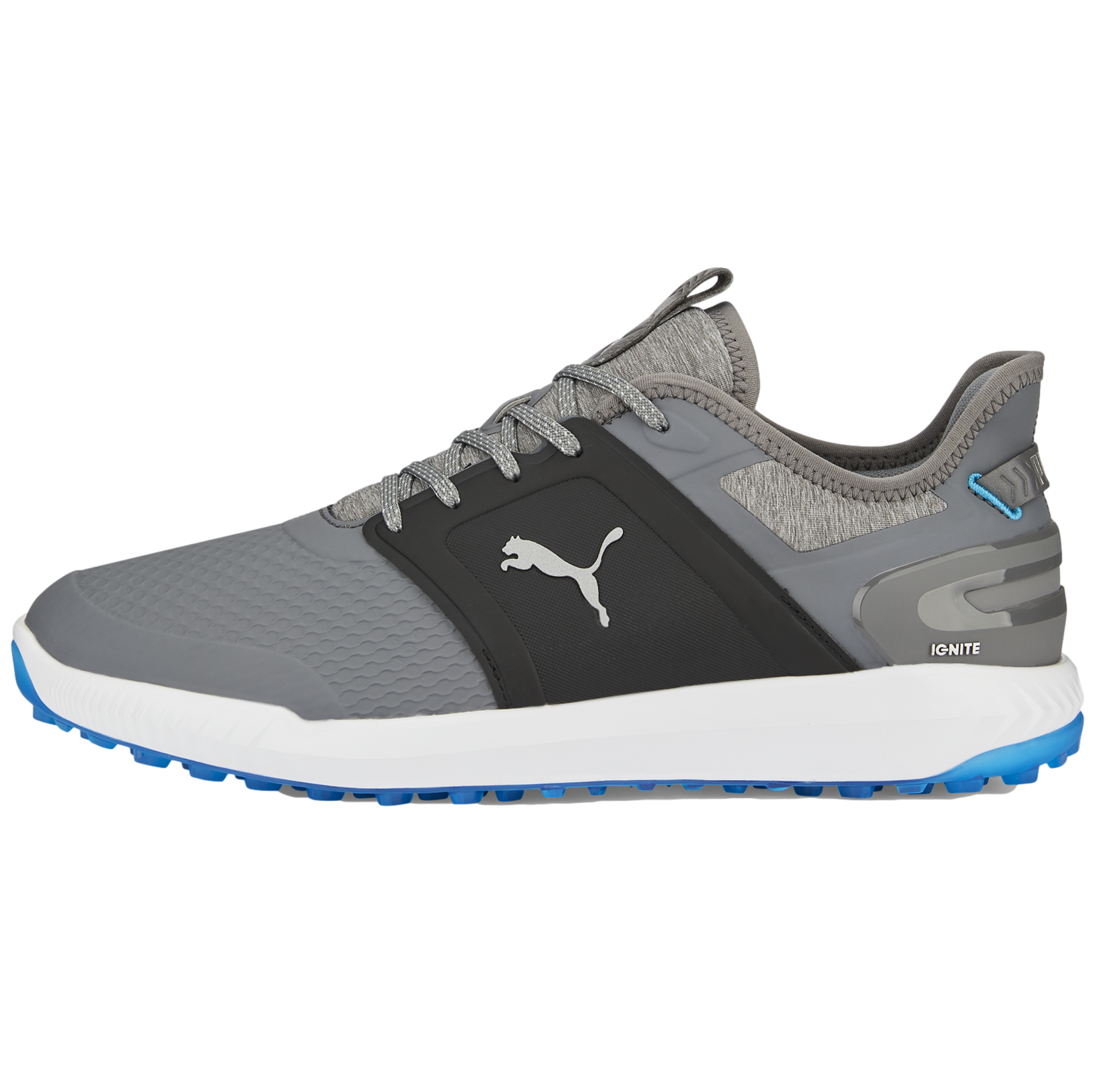 IGNITE ELEVATE Men's Golf Shoe, Grey/Silver, 15 XW - PUMA Spikeless