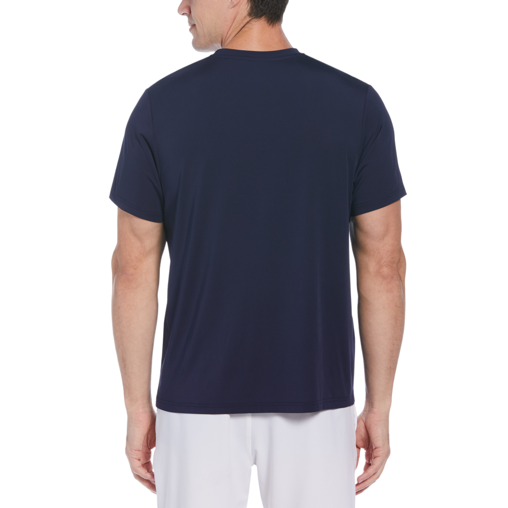 Pin Hole Mesh Men's Short Sleeve Tennis Shirt