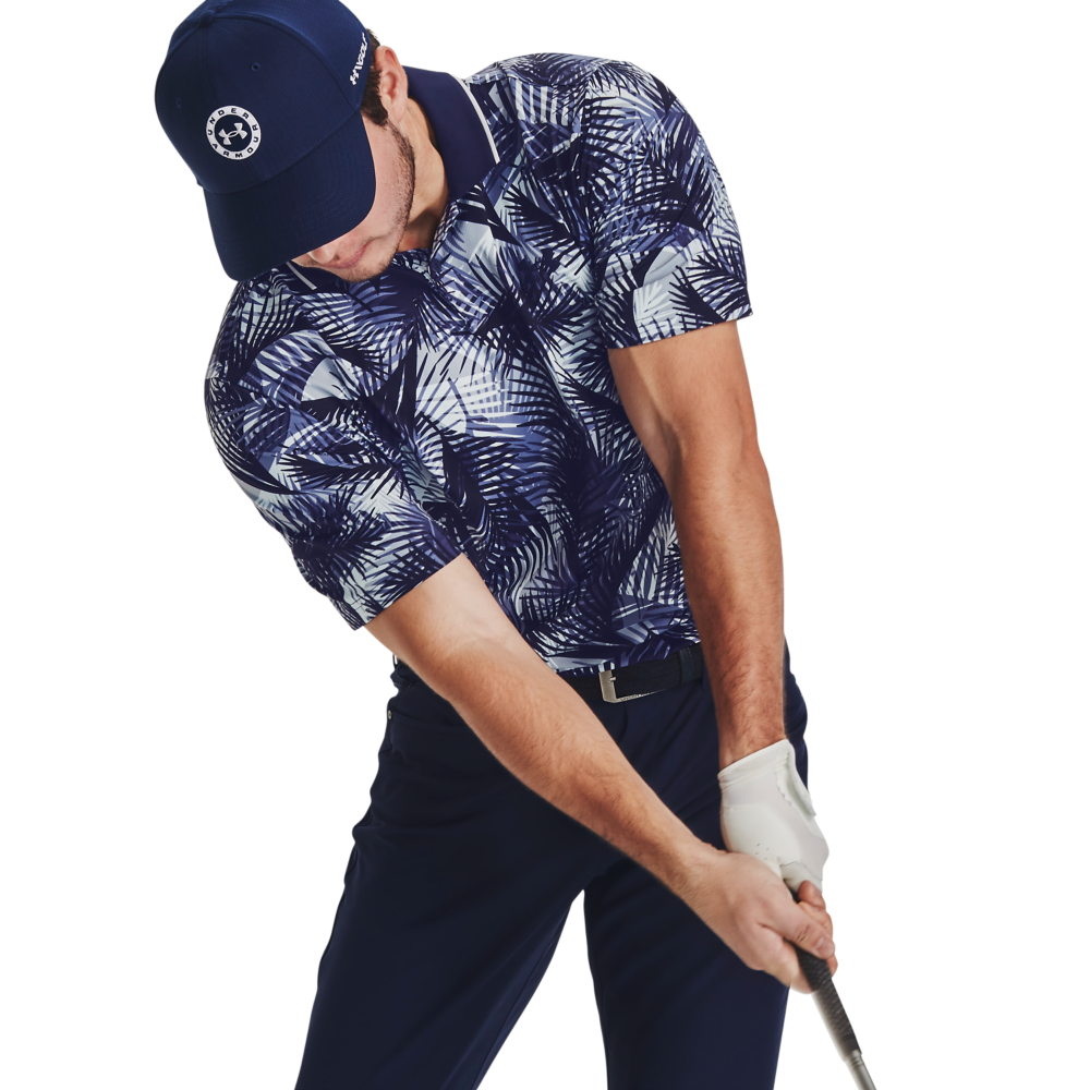 UA Iso-Chill Graphic Palm Men's Short Sleeve Golf Polo Shirt