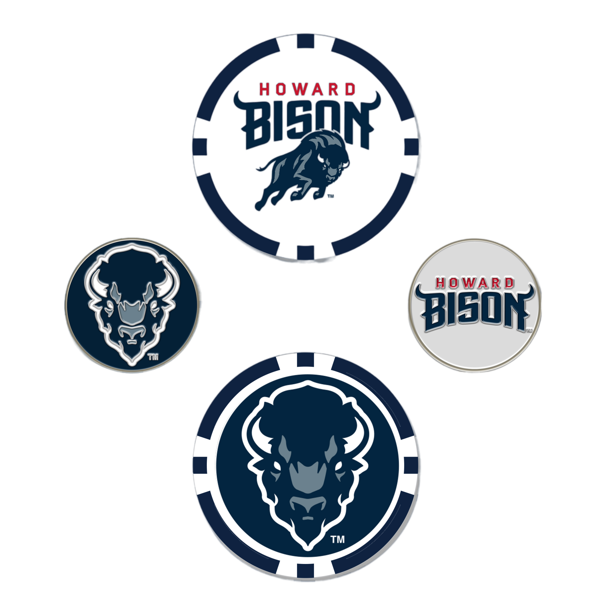 Howard Bison Ball Marker Set