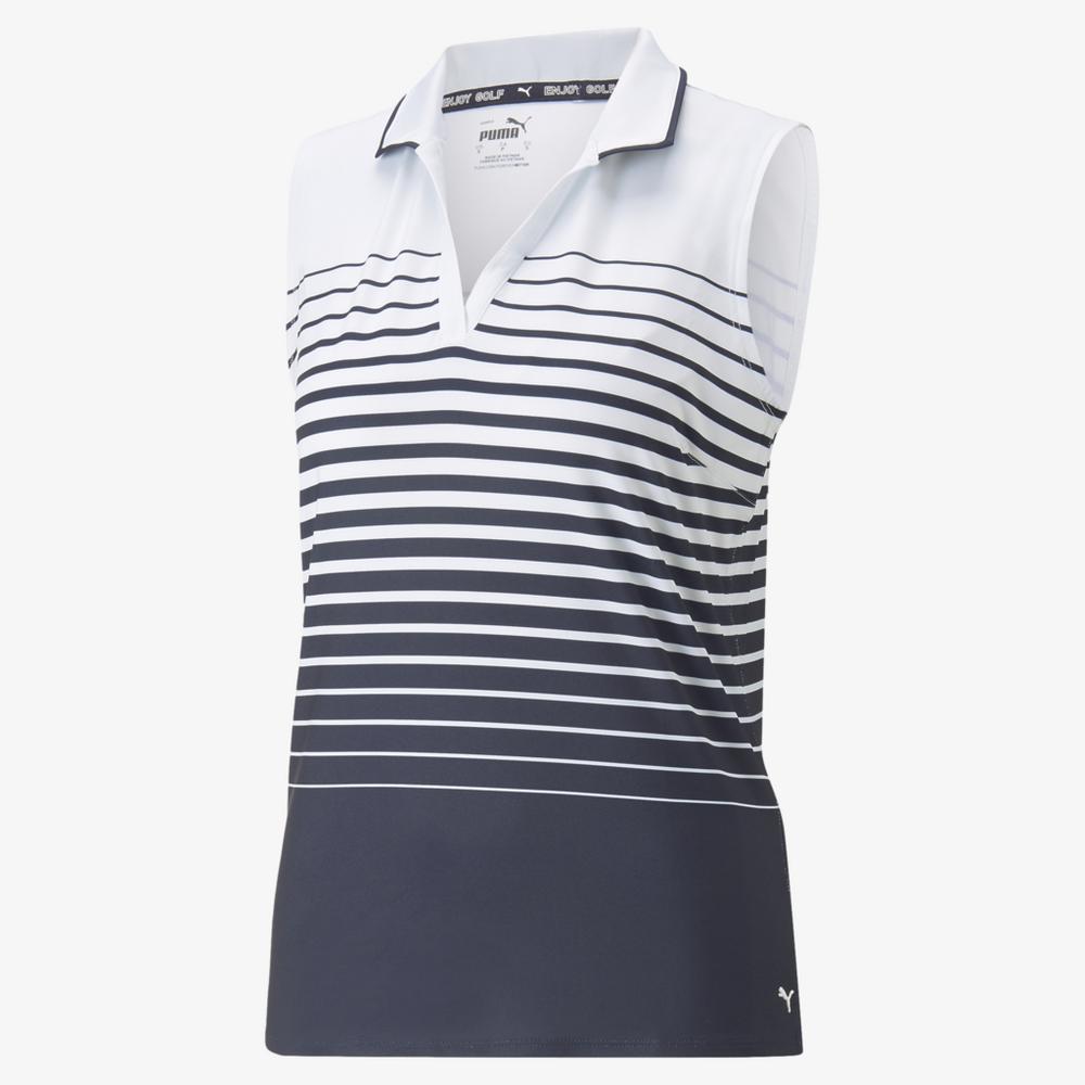 Mattr Striped Sleeveless Polo Shirt